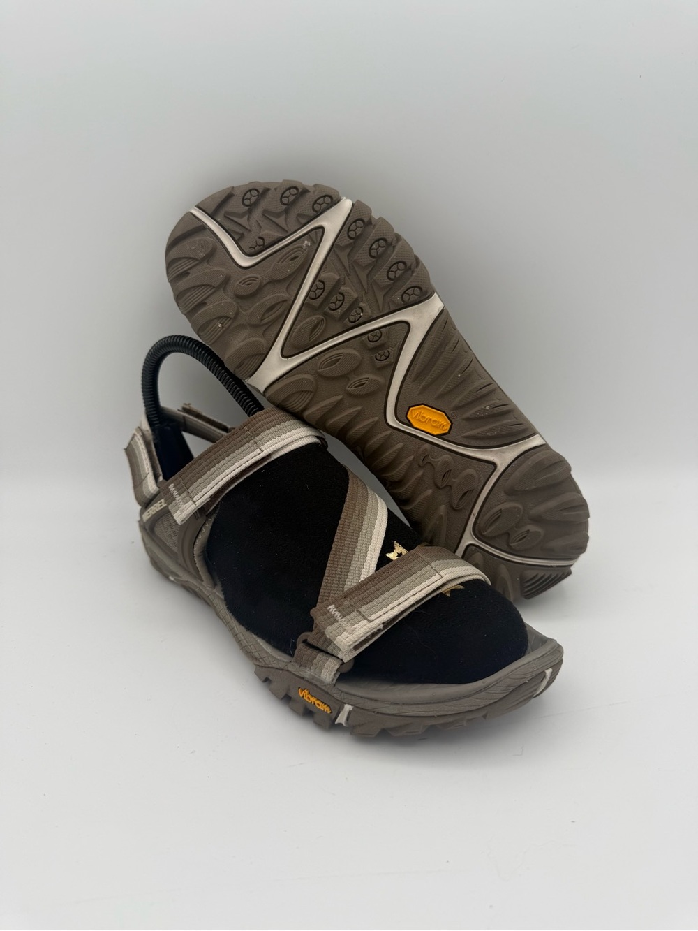Women's Merrell Brown Multicolor All Out Blaze Web Vibram Hiking Sandals Size 7